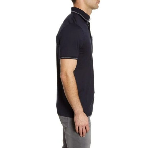 Ted Baker Men's Navy Tortilla Slim Fit Tipped Pocket Polo size ~M - Picture 7 of 15